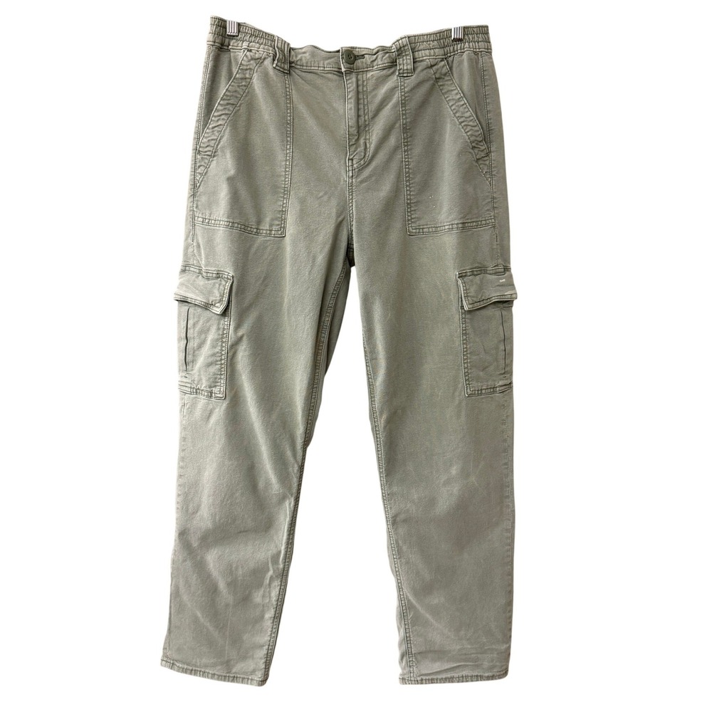 American Eagle Womens Olive Green Stretch Cargo Pants High Rise Size 14 Tactical